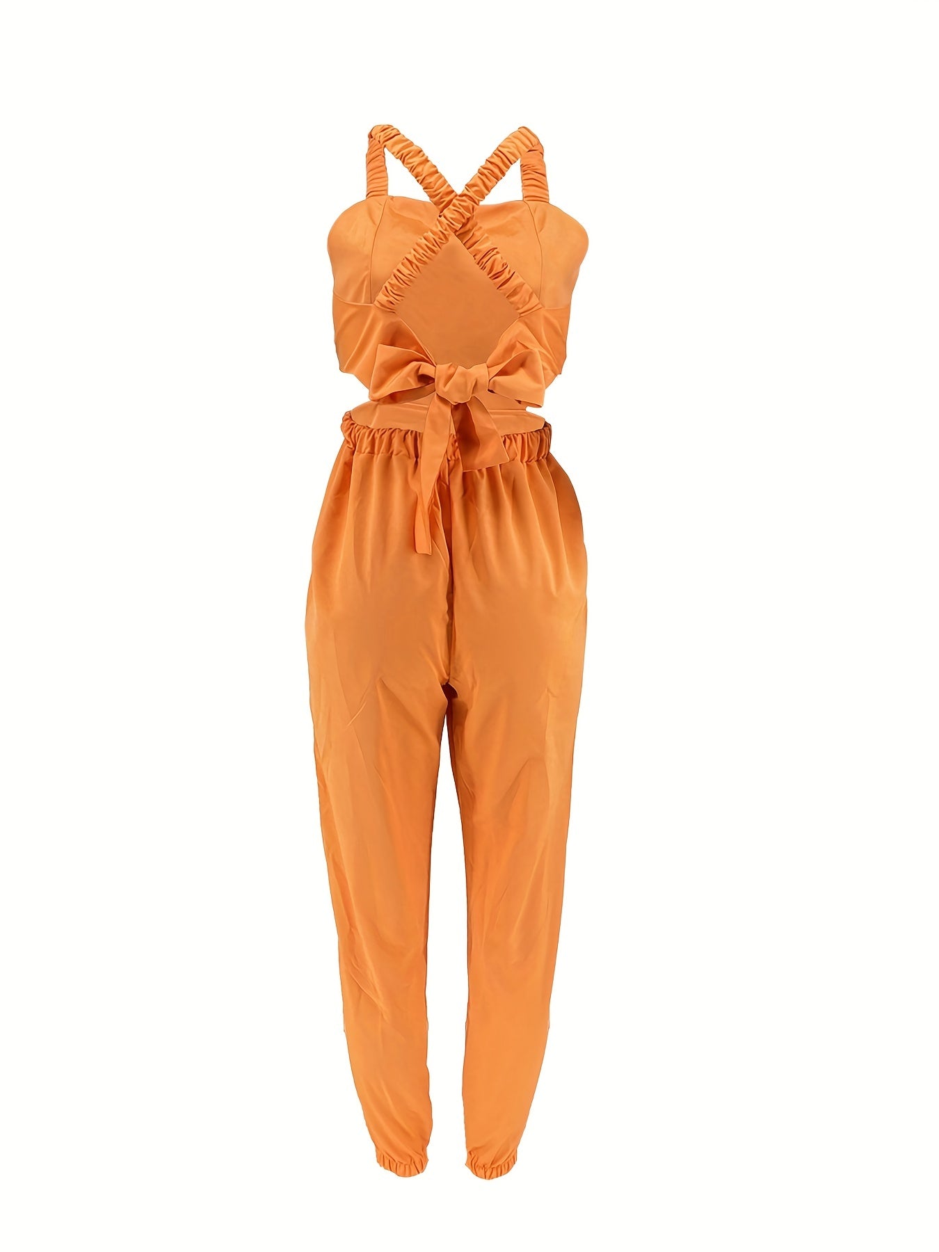 Chic Backless Sleeveless Jumpsuit with Slant Pockets - Perfect for Spring & Summer - Fashionable Womens Casual Wear