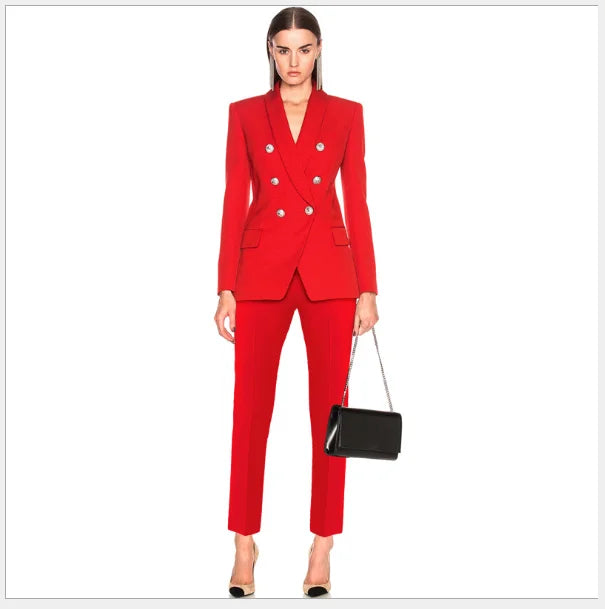 Wholesale Fashion  Women Soild Colors Tuxedo blazer Jacket and Pants Suits