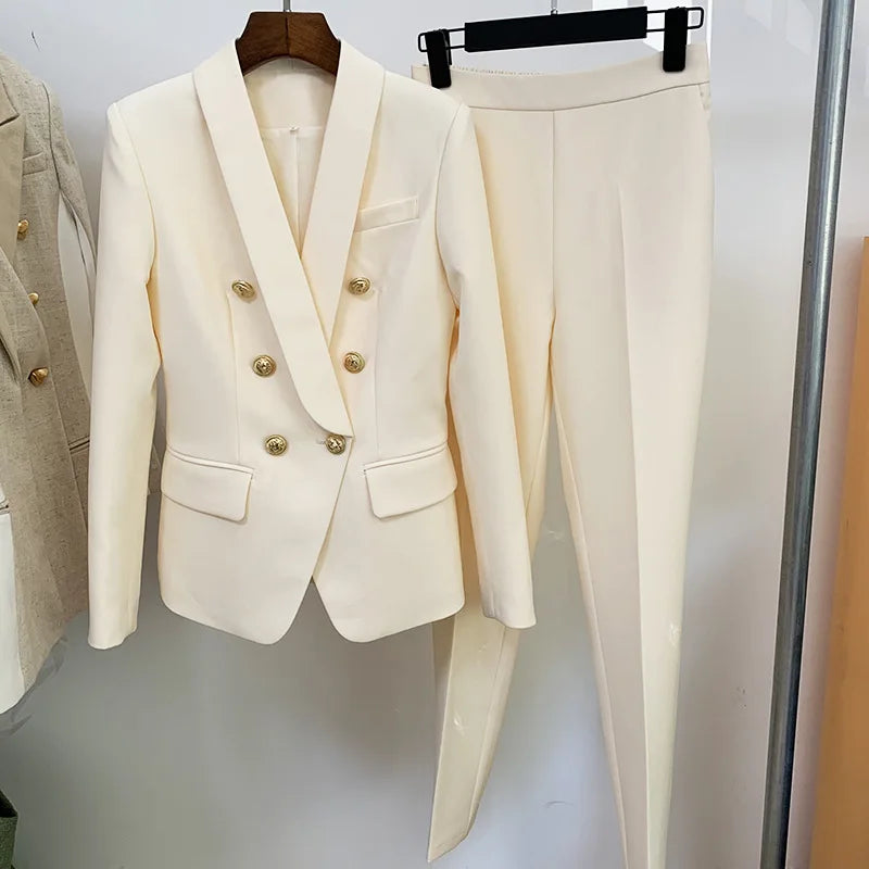 Wholesale Fashion  Women Soild Colors Tuxedo blazer Jacket and Pants Suits