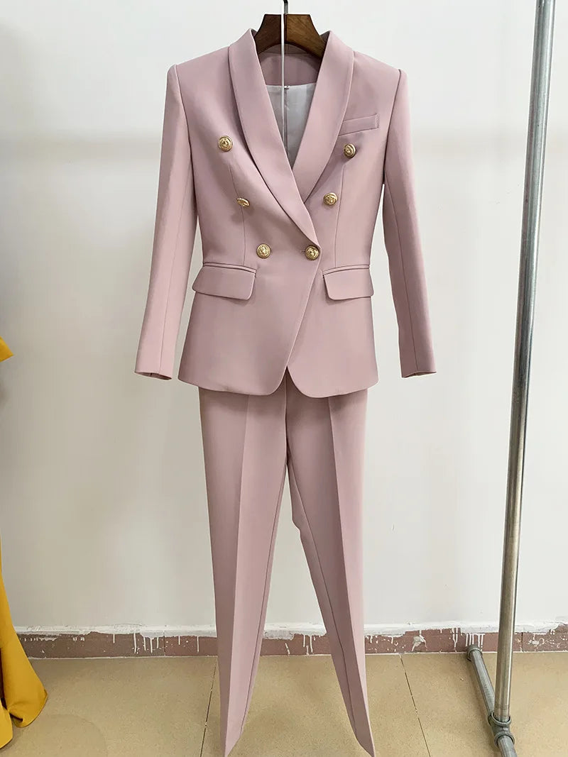 Wholesale Fashion  Women Soild Colors Tuxedo blazer Jacket and Pants Suits