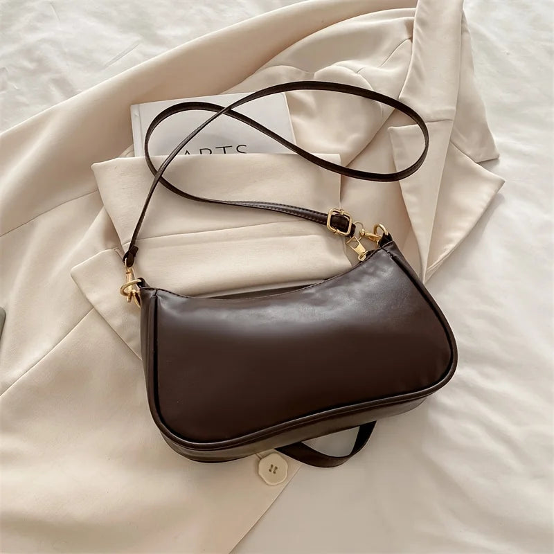 Vintage Style Handbag Crossbody Bag, Adjustable Strap Women Messenger Shoulder Bag, Sophisticated Accessory Tote Bag Purse