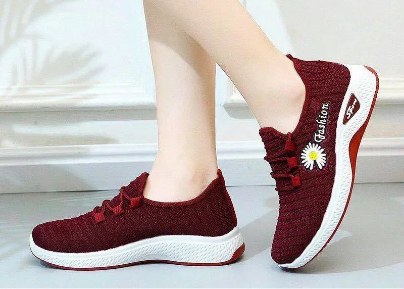 Adult sneakers, women's light running shoes, net shoes, comfortable soft soled sneakers, women's breathable casual single shoes
