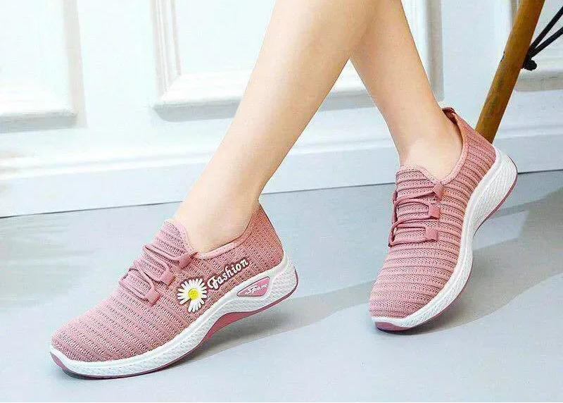 Adult sneakers, women's light running shoes, net shoes, comfortable soft soled sneakers, women's breathable casual single shoes
