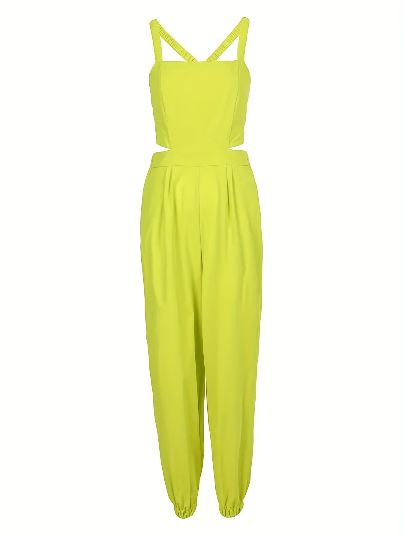 Chic Backless Sleeveless Jumpsuit with Slant Pockets - Perfect for Spring & Summer - Fashionable Womens Casual Wear