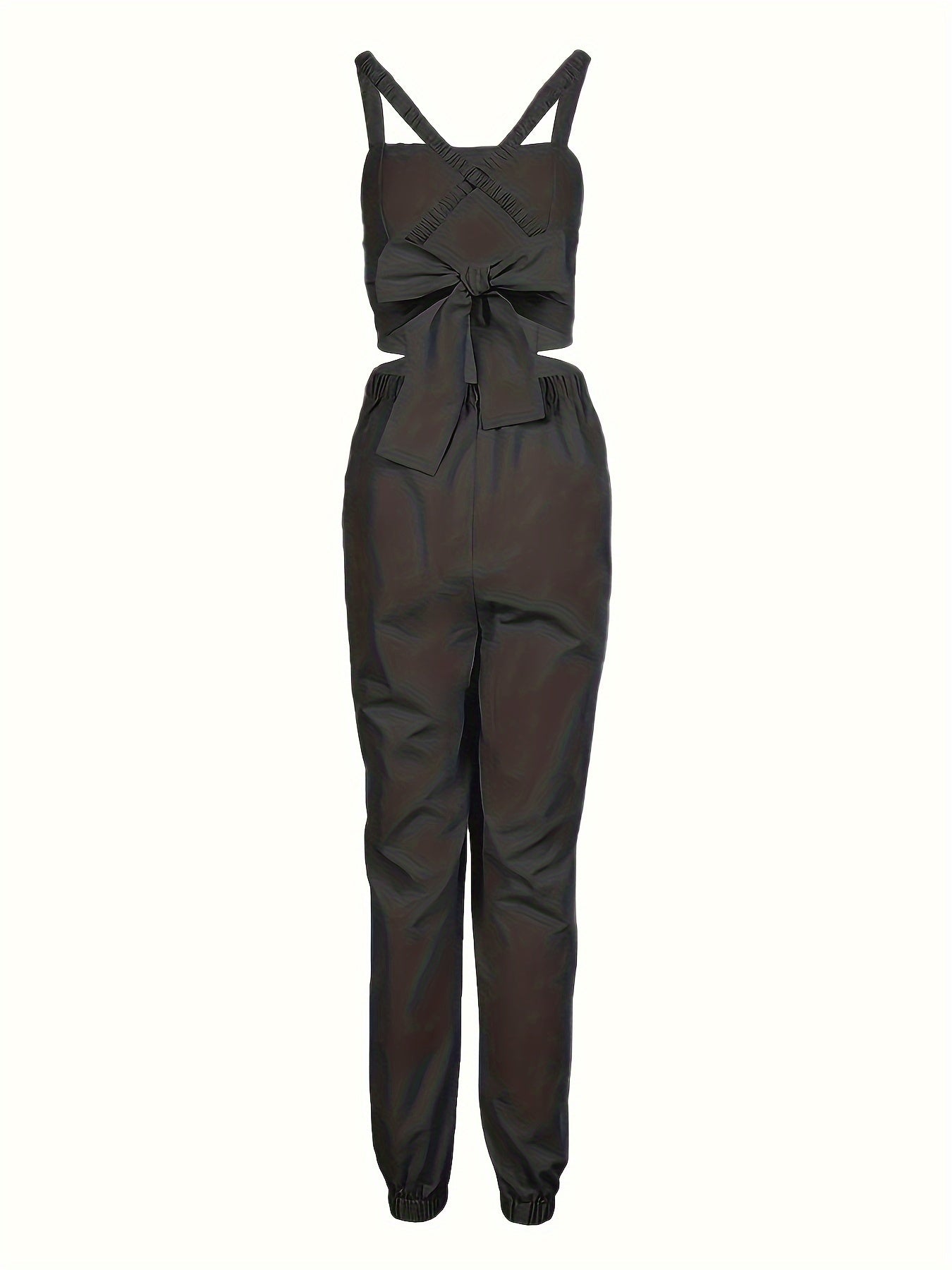 Chic Backless Sleeveless Jumpsuit with Slant Pockets - Perfect for Spring & Summer - Fashionable Womens Casual Wear