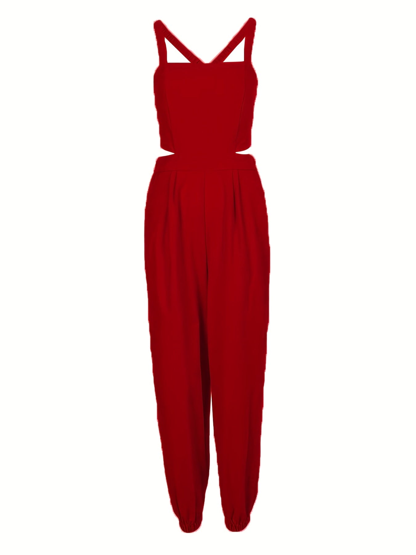 Chic Backless Sleeveless Jumpsuit with Slant Pockets - Perfect for Spring & Summer - Fashionable Womens Casual Wear