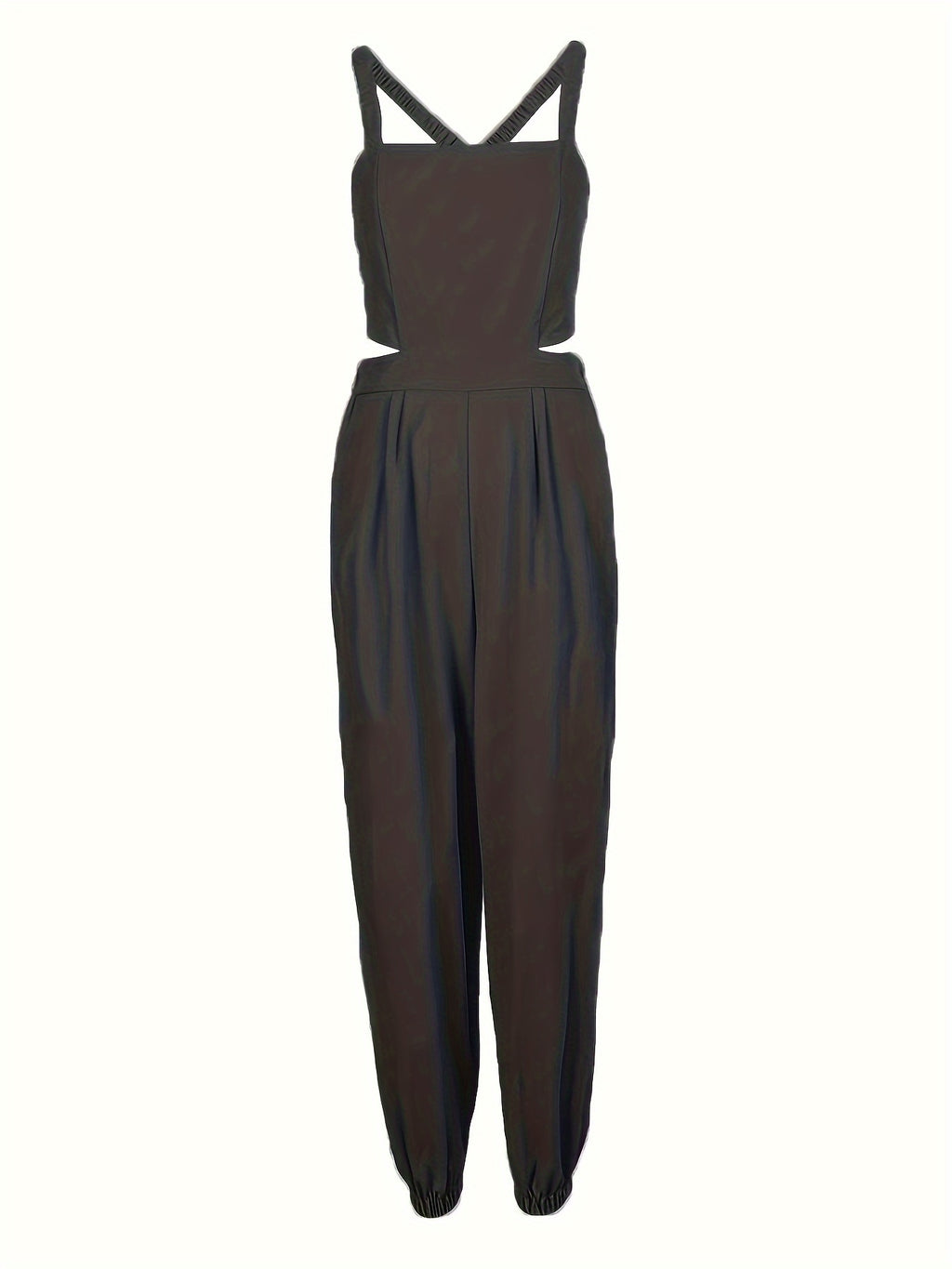 Chic Backless Sleeveless Jumpsuit with Slant Pockets - Perfect for Spring & Summer - Fashionable Womens Casual Wear