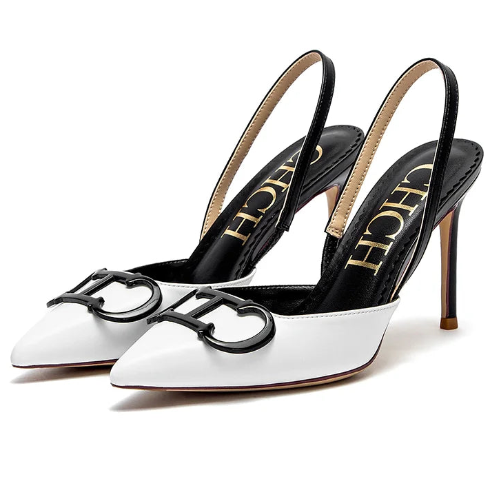 CHCH Women's High Heels 2025 Sharp tip Destiny Closed Toe Strappy Heels Sexy Wedding Bridal Party Dress Shoes 9cm