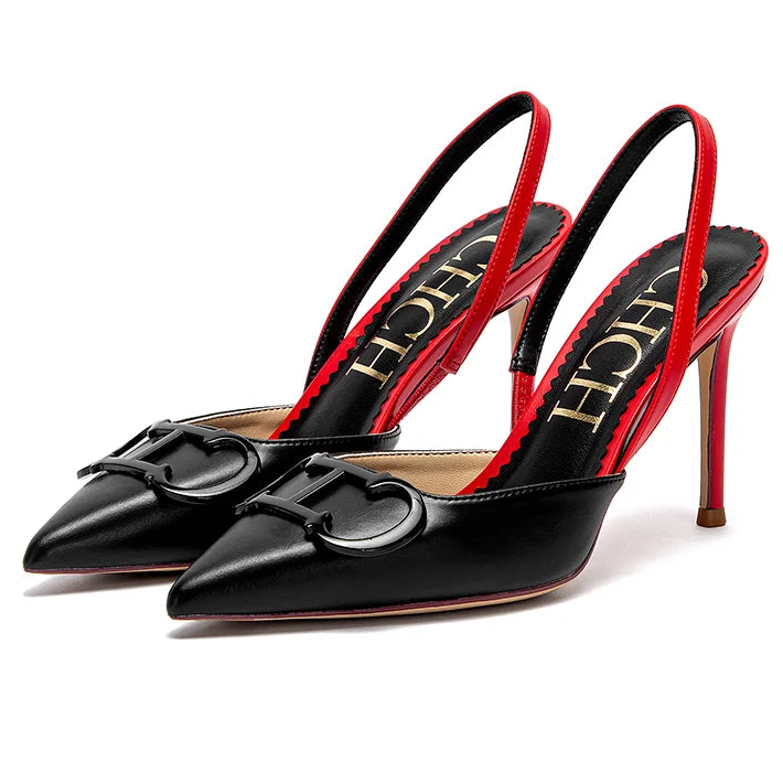CHCH Women's High Heels 2025 Sharp tip Destiny Closed Toe Strappy Heels Sexy Wedding Bridal Party Dress Shoes 9cm