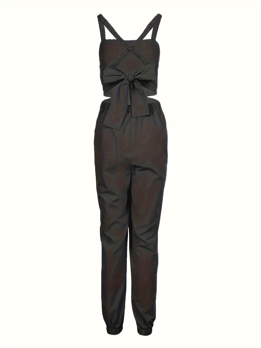 Chic Backless Sleeveless Jumpsuit with Slant Pockets - Perfect for Spring & Summer - Fashionable Womens Casual Wear